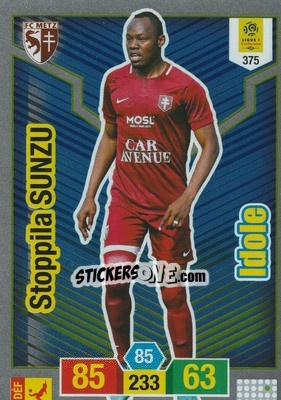 Sticker Stoppila Sunzu - FOOT 2019-2020. Adrenalyn XL n. 375 - Panini