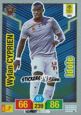Sticker Wylan Cyprien - FOOT 2019-2020. Adrenalyn XL n. 384 - Panini