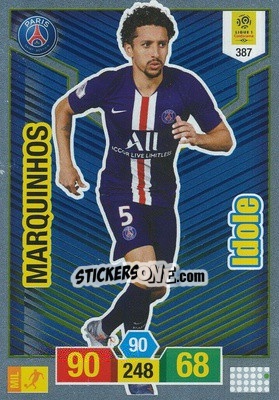 Sticker Marquinhos - FOOT 2019-2020. Adrenalyn XL n. 387 - Panini