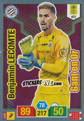 Sticker Benjamin Lecomte - FOOT 2019-2020. Adrenalyn XL n. 402 - Panini