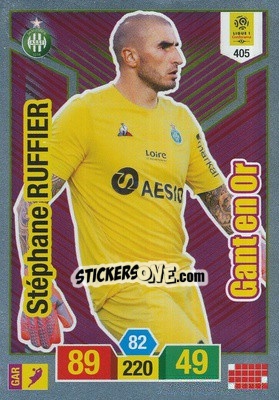 Sticker Stéphane Ruffier - FOOT 2019-2020. Adrenalyn XL - Panini