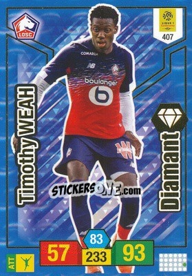 Sticker Timothy Weah - FOOT 2019-2020. Adrenalyn XL n. 407 - Panini