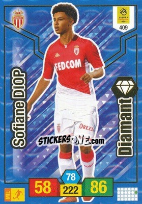 Sticker Sofiane Diop - FOOT 2019-2020. Adrenalyn XL n. 409 - Panini