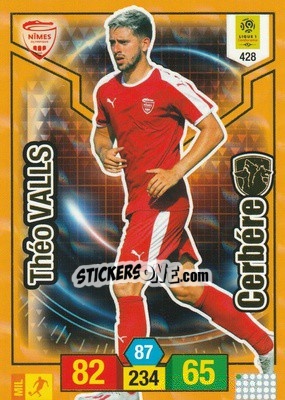 Sticker Theo Valls - FOOT 2019-2020. Adrenalyn XL n. 428 - Panini