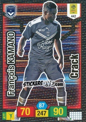 Sticker François Kamano - FOOT 2019-2020. Adrenalyn XL n. 442 - Panini