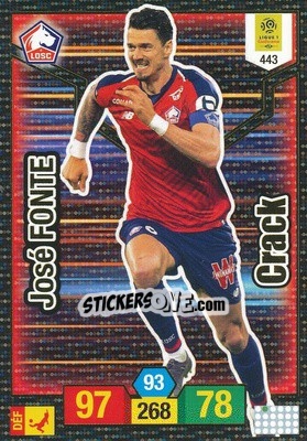 Sticker José Fonte - FOOT 2019-2020. Adrenalyn XL n. 443 - Panini