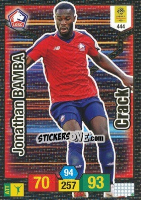 Sticker Jonathan Bamba - FOOT 2019-2020. Adrenalyn XL n. 444 - Panini