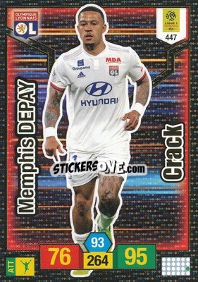 Sticker Memphis Depay - FOOT 2019-2020. Adrenalyn XL n. 447S - Panini