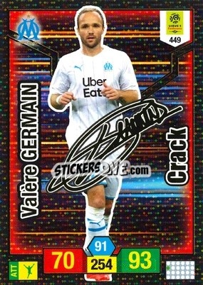 Sticker Valère Germain - FOOT 2019-2020. Adrenalyn XL - Panini