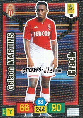 Sticker Gelson Martins - FOOT 2019-2020. Adrenalyn XL n. 451 - Panini