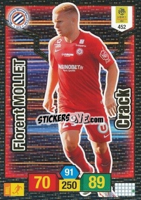 Sticker Florent Mollet - FOOT 2019-2020. Adrenalyn XL n. 452 - Panini