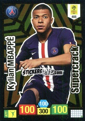 Sticker Kylian Mbappé - FOOT 2019-2020. Adrenalyn XL n. 466 - Panini