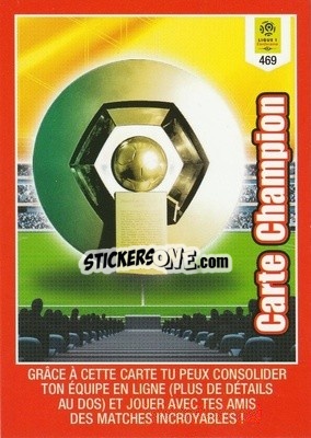Sticker Carte Champion - FOOT 2019-2020. Adrenalyn XL n. 469 - Panini