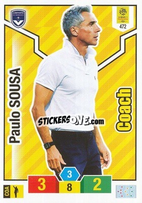Sticker Paulo Sousa - FOOT 2019-2020. Adrenalyn XL n. 472 - Panini