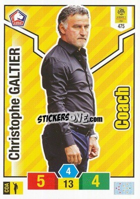Sticker Christophe Galtier - FOOT 2019-2020. Adrenalyn XL - Panini
