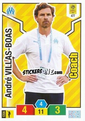Figurina André Villas-Boas - FOOT 2019-2020. Adrenalyn XL n. 477 - Panini