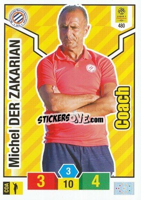 Sticker Michel Der Zakarian - FOOT 2019-2020. Adrenalyn XL - Panini