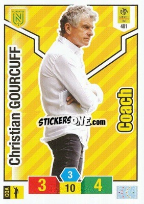 Sticker Christian Gourcuff - FOOT 2019-2020. Adrenalyn XL - Panini