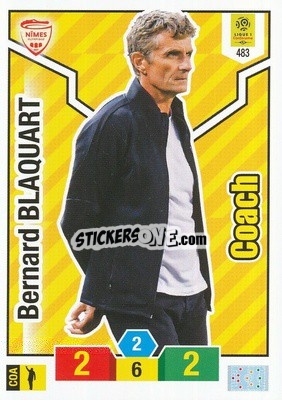 Sticker Bernard Blaquart - FOOT 2019-2020. Adrenalyn XL - Panini