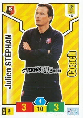 Sticker Julien Stéphan - FOOT 2019-2020. Adrenalyn XL n. 486 - Panini