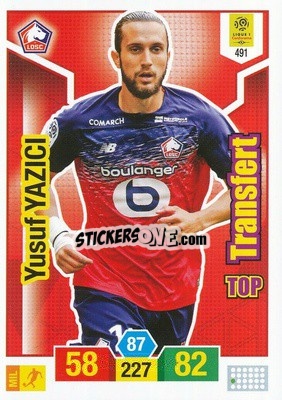 Sticker Yusuf Yazici - FOOT 2019-2020. Adrenalyn XL n. 491 - Panini