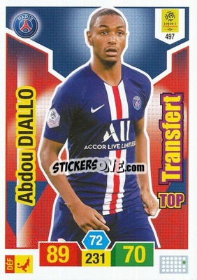 Sticker Abdou Diallo - FOOT 2019-2020. Adrenalyn XL n. 497 - Panini