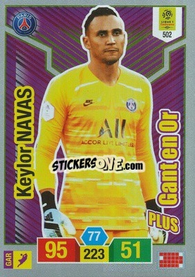 Sticker Keylor Navas - FOOT 2019-2020. Adrenalyn XL n. 502 - Panini