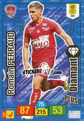 Sticker Romain Perraud - FOOT 2019-2020. Adrenalyn XL n. 504 - Panini