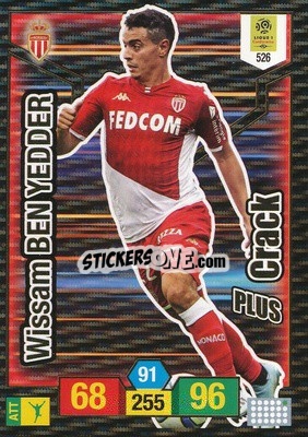 Sticker Wissam Ben Yedder - FOOT 2019-2020. Adrenalyn XL n. 526 - Panini