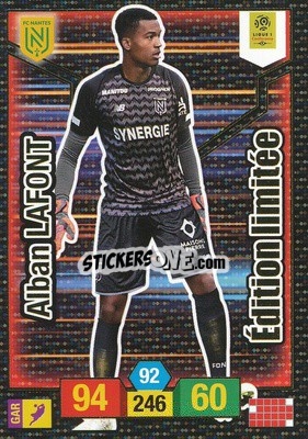 Sticker Alban Lafont - FOOT 2019-2020. Adrenalyn XL n. LE-AL - Panini