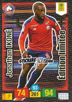 Sticker Jonathan Ikoné - FOOT 2019-2020. Adrenalyn XL n. LE-JI - Panini