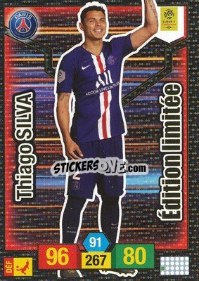 Sticker Thiago Silva - FOOT 2019-2020. Adrenalyn XL n. LE-TS - Panini
