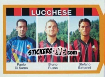 Sticker Paolo Di Sarno / Bruno Russo / Stefano Bettarini - Calcioflash 1994 n. 357 - Euroflash