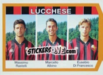 Sticker Massimo Rastelli / Marcello Albino / Eusebio Di Francesco - Calcioflash 1994 n. 360 - Euroflash