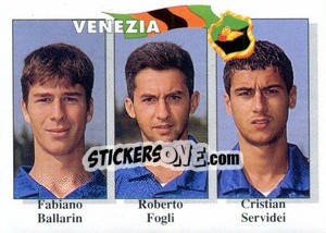 Sticker Fabiano Ballarin / Roberto Fogli / Cristian Servidei - Calcioflash 1995 n. 390 - Euroflash