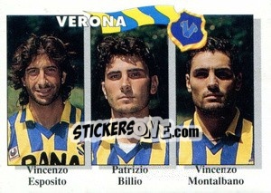 Sticker Vincenzo Esposito / Patrizio Billio / Vincenzo Montalbano - Calcioflash 1995 n. 394 - Euroflash