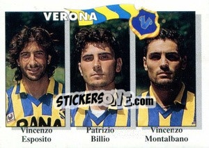 Sticker Vincenzo Esposito / Patrizio Billio / Vincenzo Montalbano - Calcioflash 1995 - Euroflash