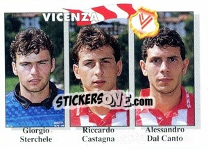 Sticker Giorgio Sterchele / Riccardo Castagna / Alessandro Dal Canto - Calcioflash 1995 - Euroflash