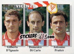 Sticker Gilberto D'Ignazio / Domenico Di Carlo / Antonino Pratico - Calcioflash 1995 - Euroflash