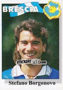 Sticker Stefano Borgonovo - Calcioflash 1995 n. 34 - Euroflash