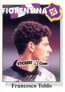 Sticker Francesco Toldo - Calcioflash 1995 n. 71 - Euroflash