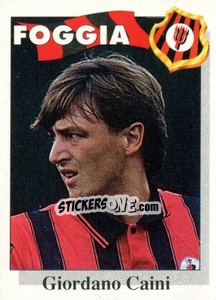 Sticker Giordano Caini - Calcioflash 1995 n. 91 - Euroflash