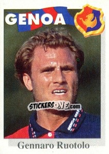 Sticker Gennaro Ruotolo - Calcioflash 1995 - Euroflash
