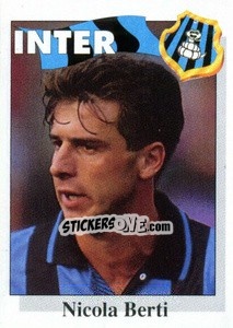 Sticker Nicola Berti - Calcioflash 1995 - Euroflash