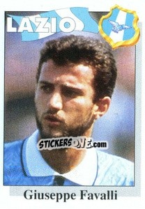 Sticker Giuseppe Favalli - Calcioflash 1995 - Euroflash