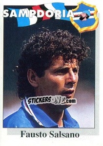 Sticker Fausto Salsano - Calcioflash 1995 - Euroflash