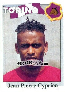 Sticker Jean Pierre Cyprien - Calcioflash 1995 - Euroflash