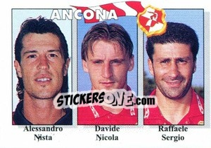 Sticker Alessandro Nista / Davide Nicola / Raffaele Sergio - Calcioflash 1995 - Euroflash