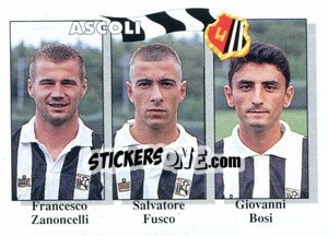 Sticker Francesco Zanoncelli / Salvatore Fusco / Giovanni Bosi - Calcioflash 1995 n. 330 - Euroflash