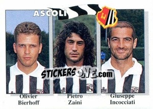 Sticker Oliver Bierhoff / Pietro Zaini / Giuseppe Incocciati - Calcioflash 1995 - Euroflash